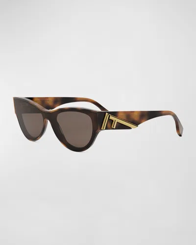 Fendi First Acetate Cat-eye Sunglasses In Blndhavbrn