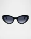 Fendi First Acetate Cat-eye Sunglasses In Brown