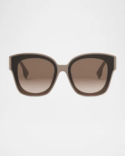 Fendi First Acetate Cat-eye Sunglasses In Brown