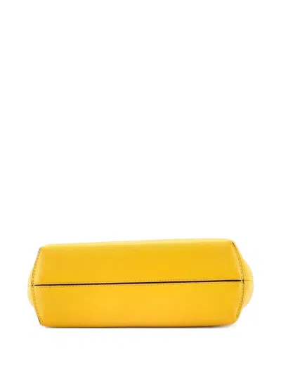 Pre-owned Fendi First Bag Leather Small Clutch Bag In Yellow