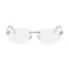 Fendi First Crystal Eyeglasses In Gold