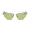 Fendi First Crystal Sunglasses In Green