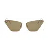 Fendi First Crystal Sunglasses In Gold