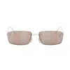 Fendi First Crystalized Logo Sunglasses In Gold