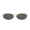 Fendi Embellished Ff Oval Metal Sunglasses In Gold