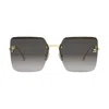 Fendi 59mm Gradient Square Sunglasses In Gray