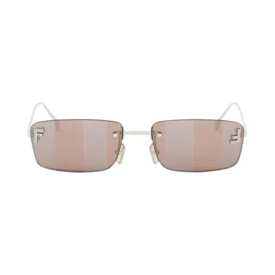 Pre-owned Fendi First Crystal Sunglasses 'gold/brown Mirror' | Women's Size Onesize