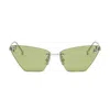 Fendi First Crystal Sunglasses In Silver