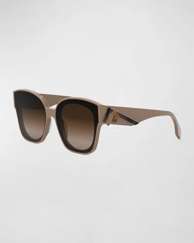 Fendi First Gradient Acetate Cat-eye Sunglasses In Black