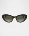 Fendi First Havana Acetate Cat-eye Sunglasses In Brown