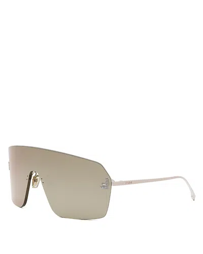 Fendi First Mask Fe 4121 Us 28g Shield Sunglasses In Gold