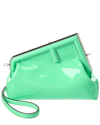 Fendi First Midi Patent Crossbody In Pattern