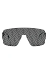 Fendi Smoke Shield Ladies Sunglasses Fe4121us 02a 00 In 16v - Silver