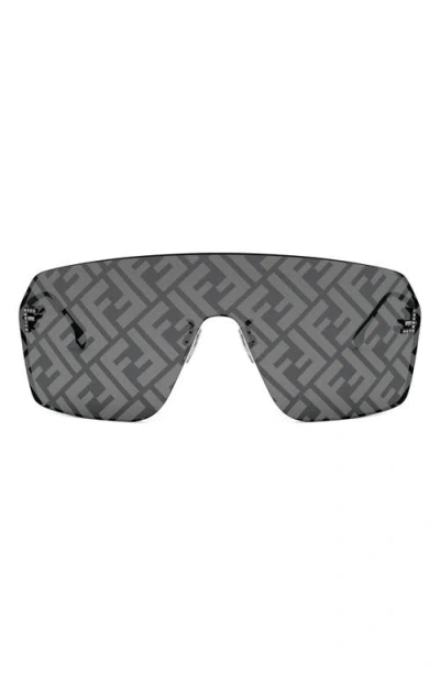Fendi Smoke Shield Ladies Sunglasses Fe4121us 02a 00 In 16v - Silver