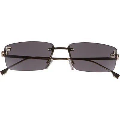 Fendi First Rimless Rectangular Sunglasses In Multi