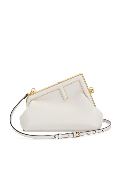 Pre-owned Fendi First Shoulder Bag In White