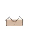 Fendi First Sight Flap Shoulder Bag In Beige