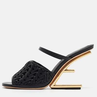Pre-owned Fendi First Slide Sandals Size 39 In Black