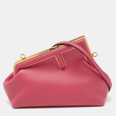 Pre-owned Fendi First Small Shoulder Bag In Pink