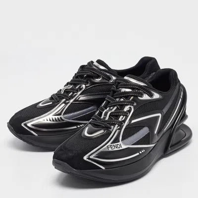 Pre-owned Fendi First Sneakers Size 38 In Black