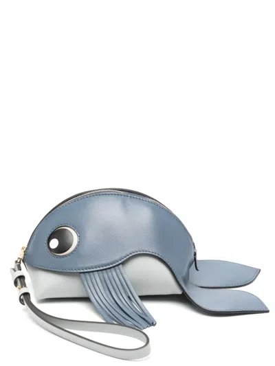 Fendi Fish-shaped Clutch Bag In Blue