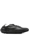 Fendi Stretchy Heel Round Toe Rubber Sole Sneakers In Black