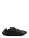 Fendi Stretchy Heel Round Toe Rubber Sole Sneakers In Black