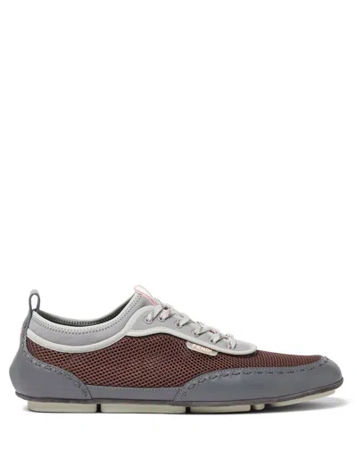 Fendi Fit Trainers Neon Blue Mesh And Grey Leather In Multi