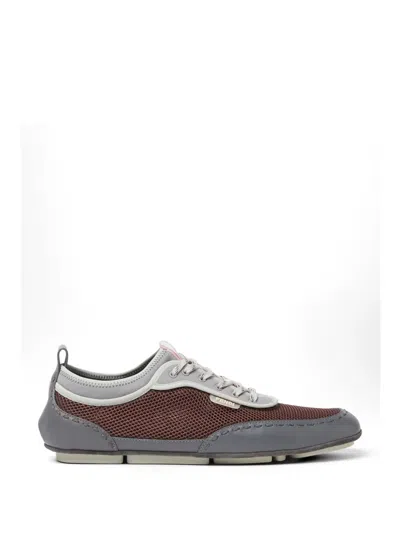 Fendi Fit Trainers Neon Blue Mesh And Grey Leather In Multi