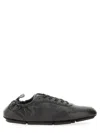Fendi Calf Leather Sneakers With Subtle Branding In Black
