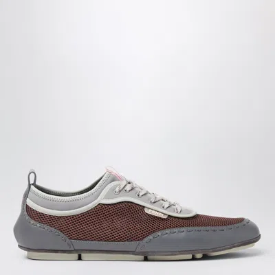 Fendi Fit Trainers Neon Blue Mesh And Grey Leather In Multi