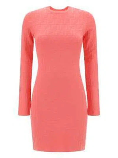 Pre-owned Fendi Fitted Crew-neck Dress In Kissed