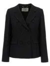 Fendi Black Wool Blend Blazer In Black