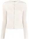 Fendi Fitted Ribbed Knit Top In White