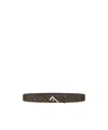 Fendi Five Canvas Belt In Brown
