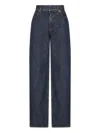 Fendi High-waisted And Straight Leg Five-pocket Jeans Clothing In Blue