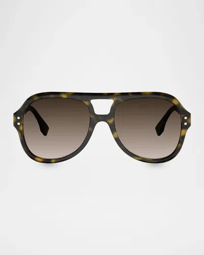Fendi Five Sisters 56mm Aviator Sunglasses In Multi