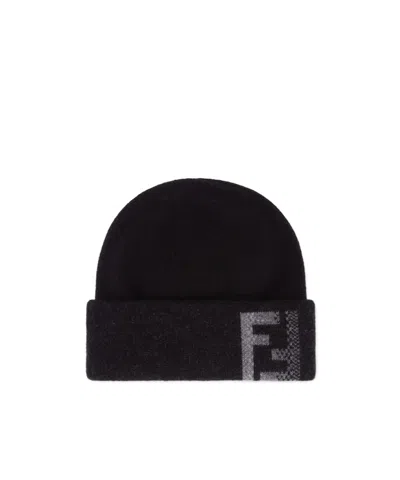 FENDI BLACK WOOL HAT
