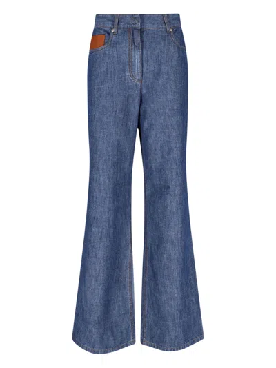 Fendi Flared Jeans In Blue