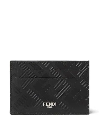 Fendi Flat Card Case Accessories In Black