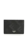 Fendi Flat Card Case Vit.king St.ff Wallets Black