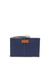 Fendi Medium Logo-patch Pouch In Blue