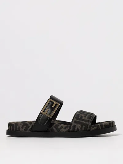 Fendi Flat Sandals  Woman Color Black