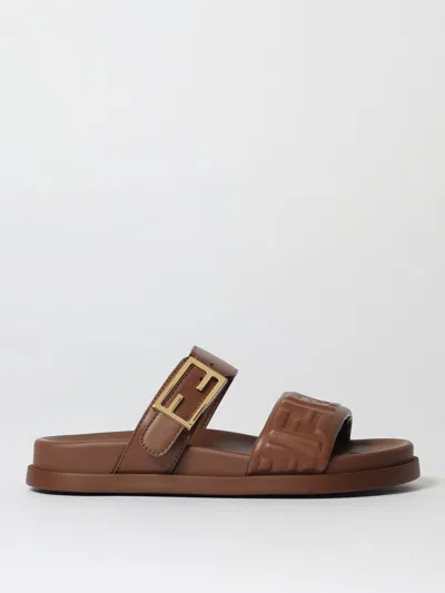 Fendi Flat Sandals  Woman Color Brown