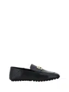 Fendi Baguette Folded Heel Leather Loafer In Black