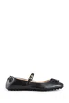 Fendi Black Nappa Leather Baguette Ballet Flats