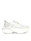 Fendi Light Mesh Sneakers Chunky Sole Pull Tab In White