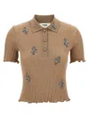 Fendi Women Floral Embroidery Polo Shirt