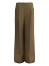 Fendi Silk Pants In Brown