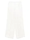 Fendi Floral-jacquard Trousers In White
